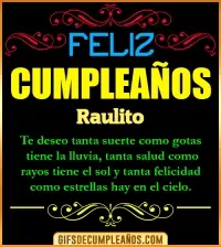 GIF Frases de Cumpleaños Raulito
